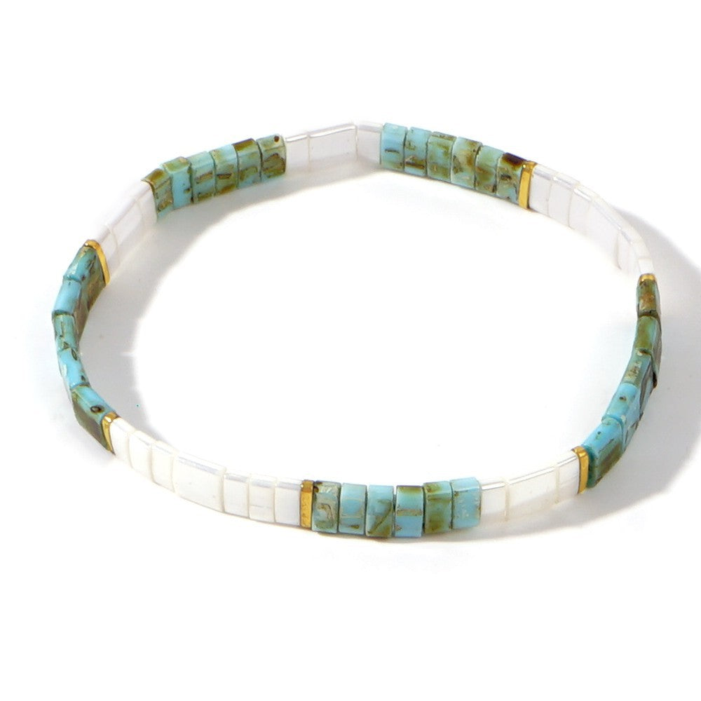 Handwoven Glass Bead Ethnic Bracelet