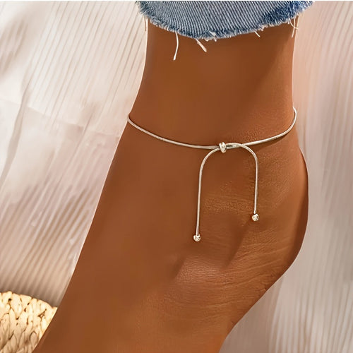 Adjustable Ball Bead Snake Chain Anklet