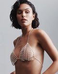 Handmade Pearl Body Chain Bra and Waistlace