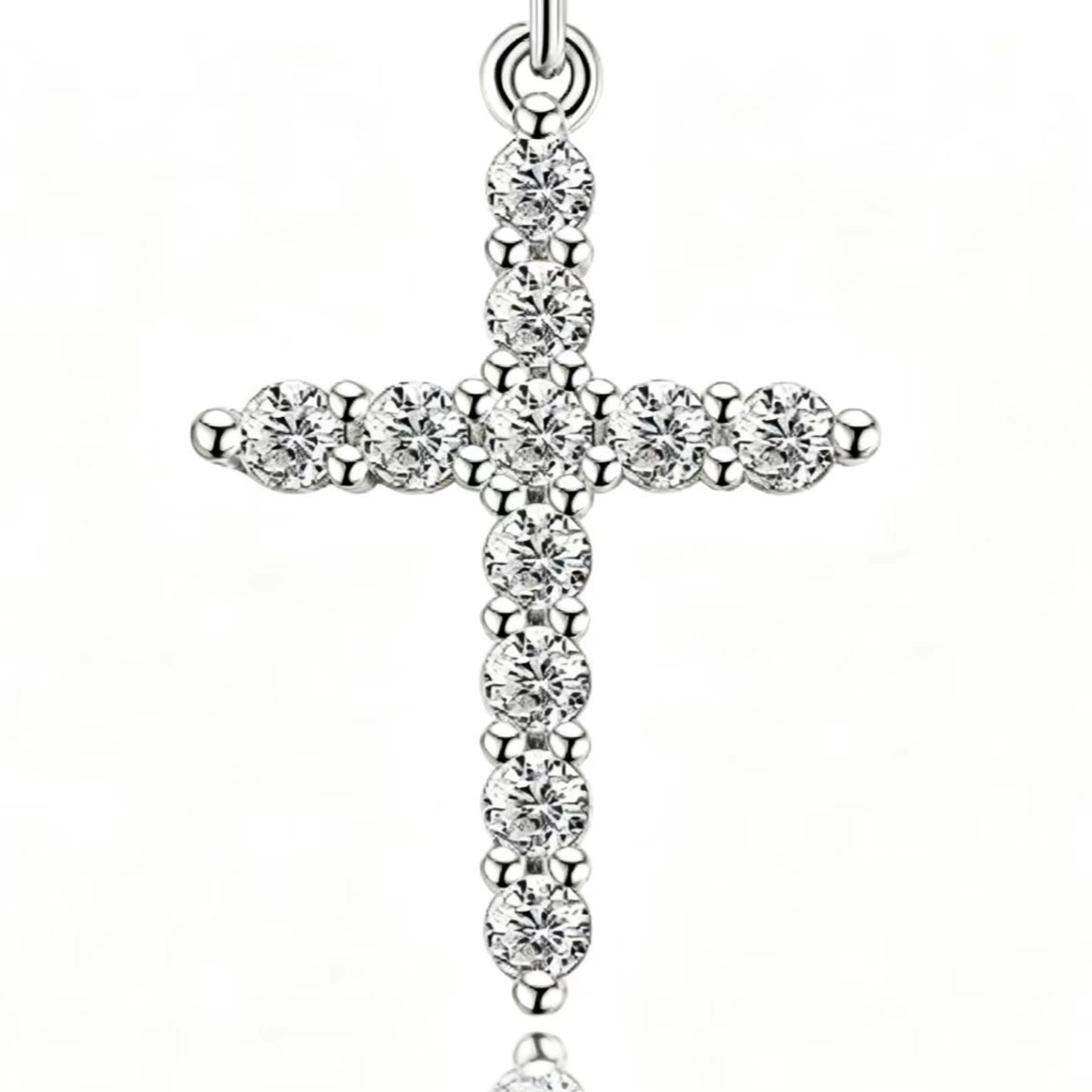 Women's Rotating Cross Crown Pendant Necklace