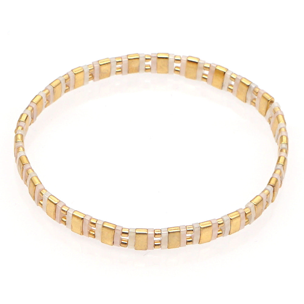 Handwoven Glass Bead Ethnic Bracelet