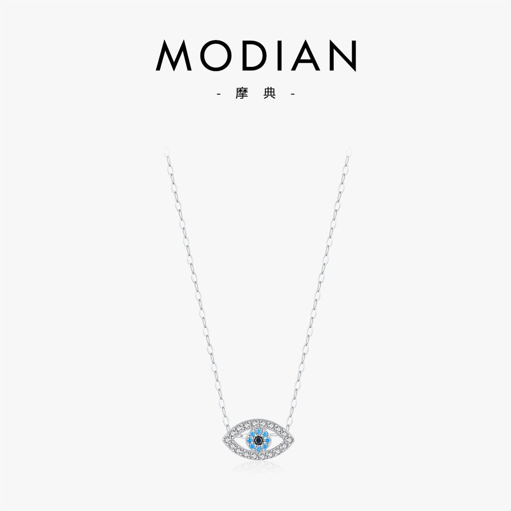 Modian S925 sterling silver micro-inlaid Devil's Eye necklace