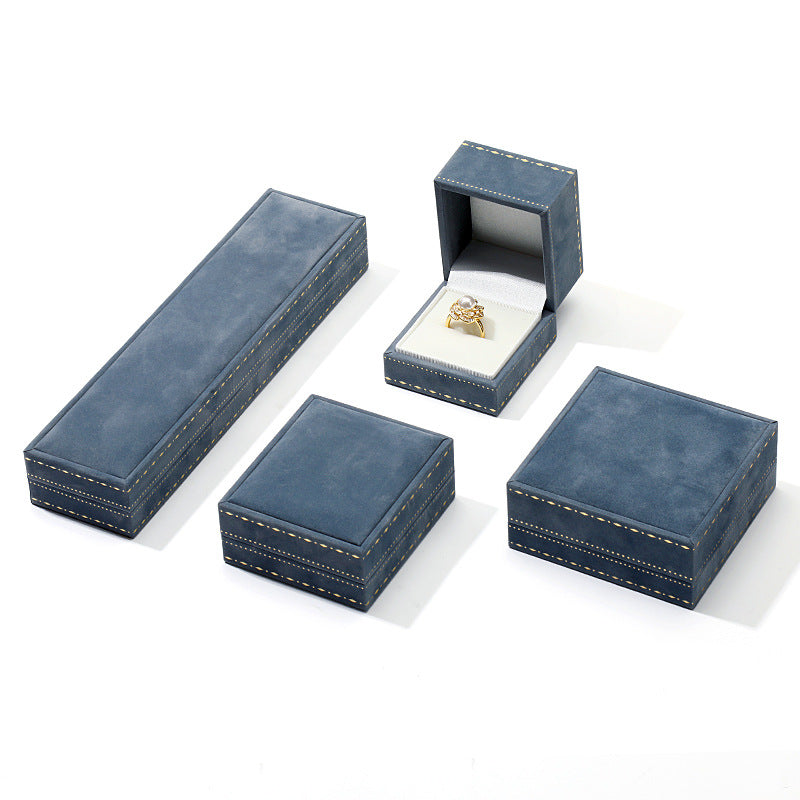 Velvet Jewelry Packaging Box with Lace Detailing