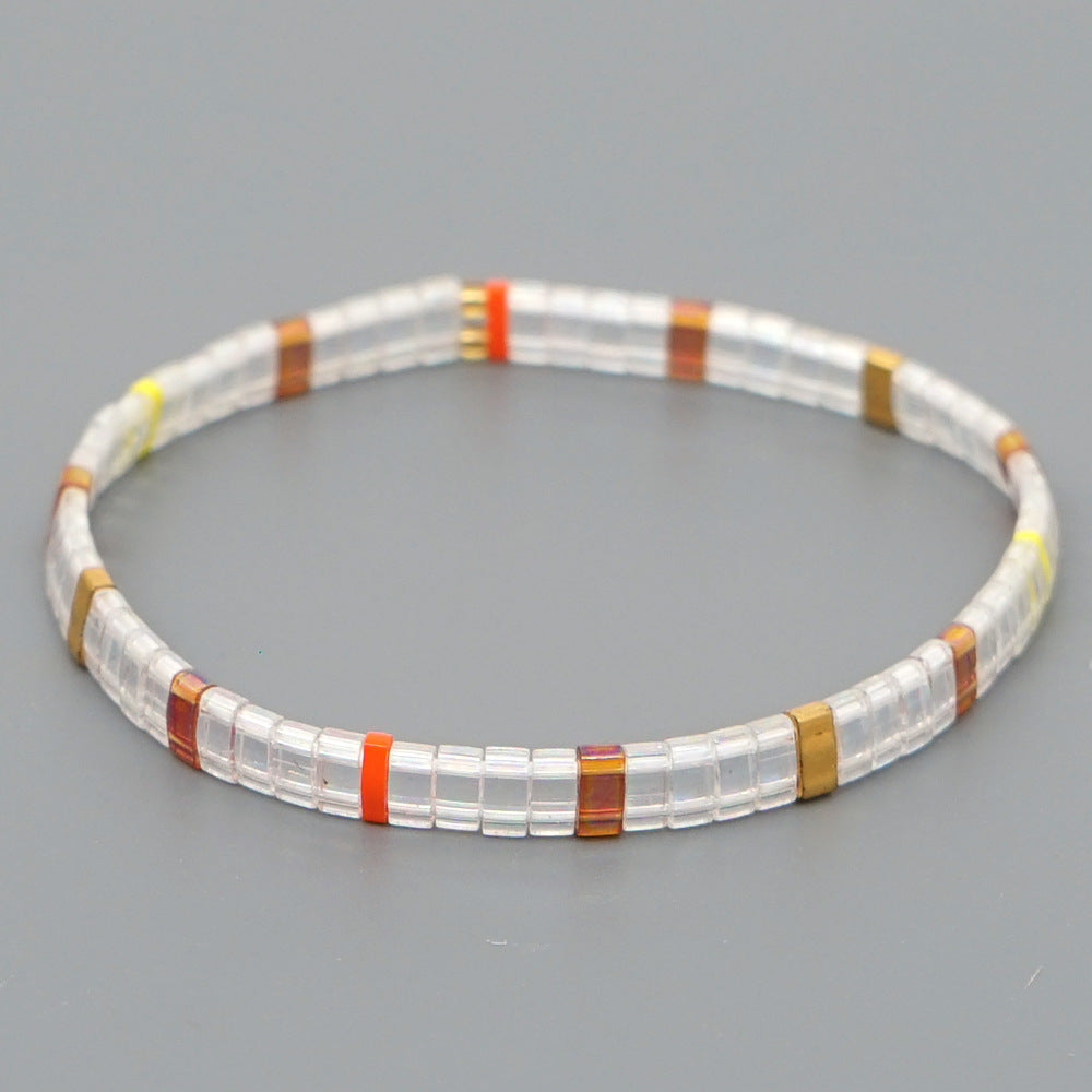 Handwoven Glass Bead Ethnic Bracelet