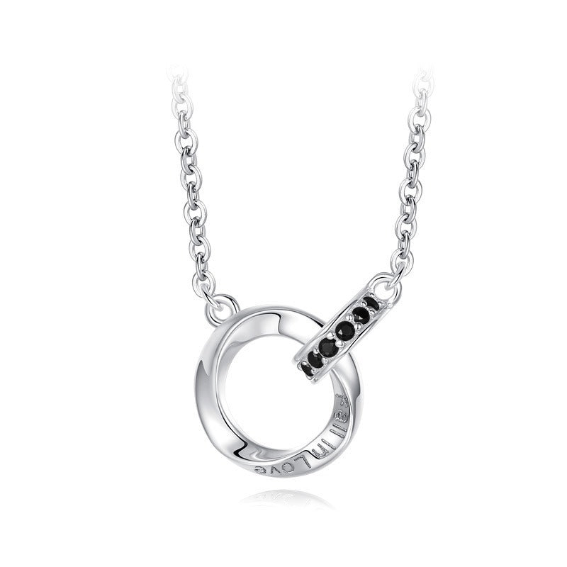 M�bius Ring Sterling Silver Couple Necklace