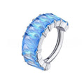 Titanium Alloy Rainbow Zircon Body Piercing Ring