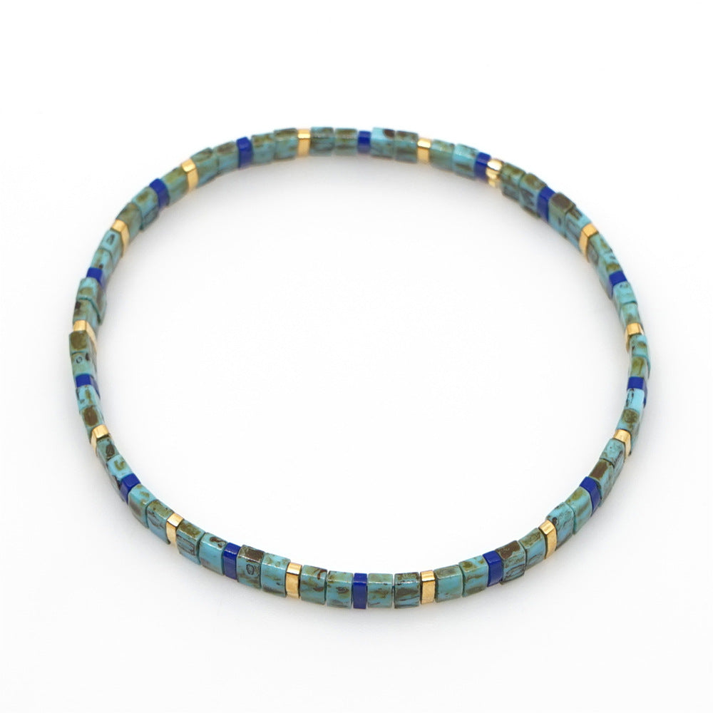 Handwoven Glass Bead Ethnic Bracelet