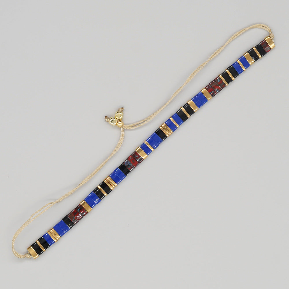 Handwoven Glass Bead Ethnic Bracelet