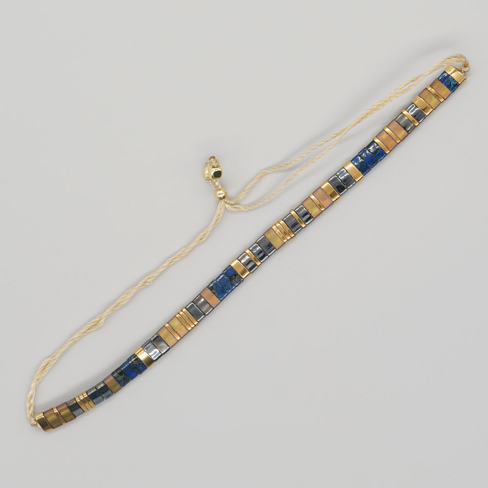 Handwoven Glass Bead Ethnic Bracelet