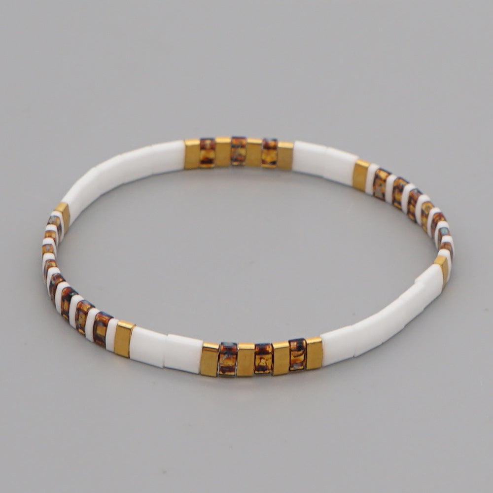 Handwoven Glass Bead Ethnic Bracelet