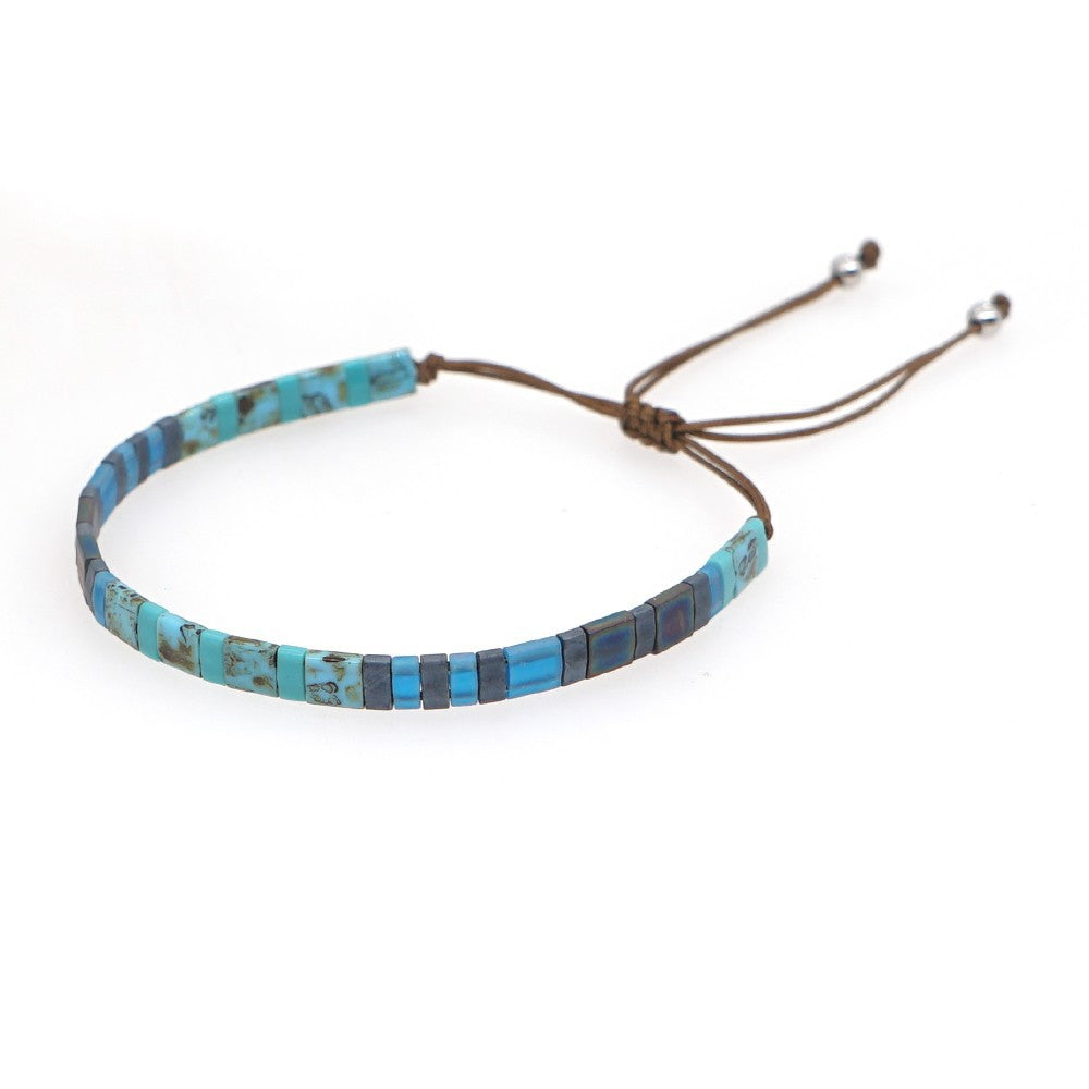 Handwoven Glass Bead Ethnic Bracelet