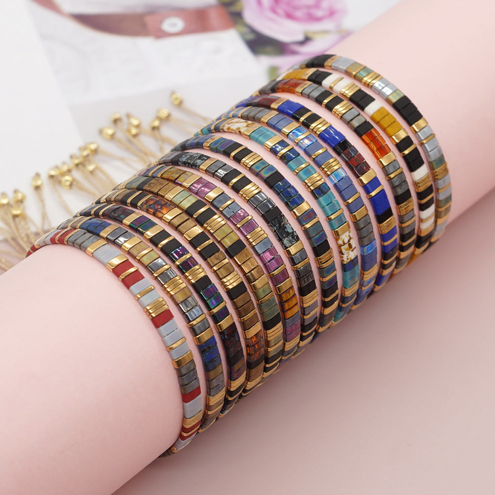 Handwoven Glass Bead Ethnic Bracelet