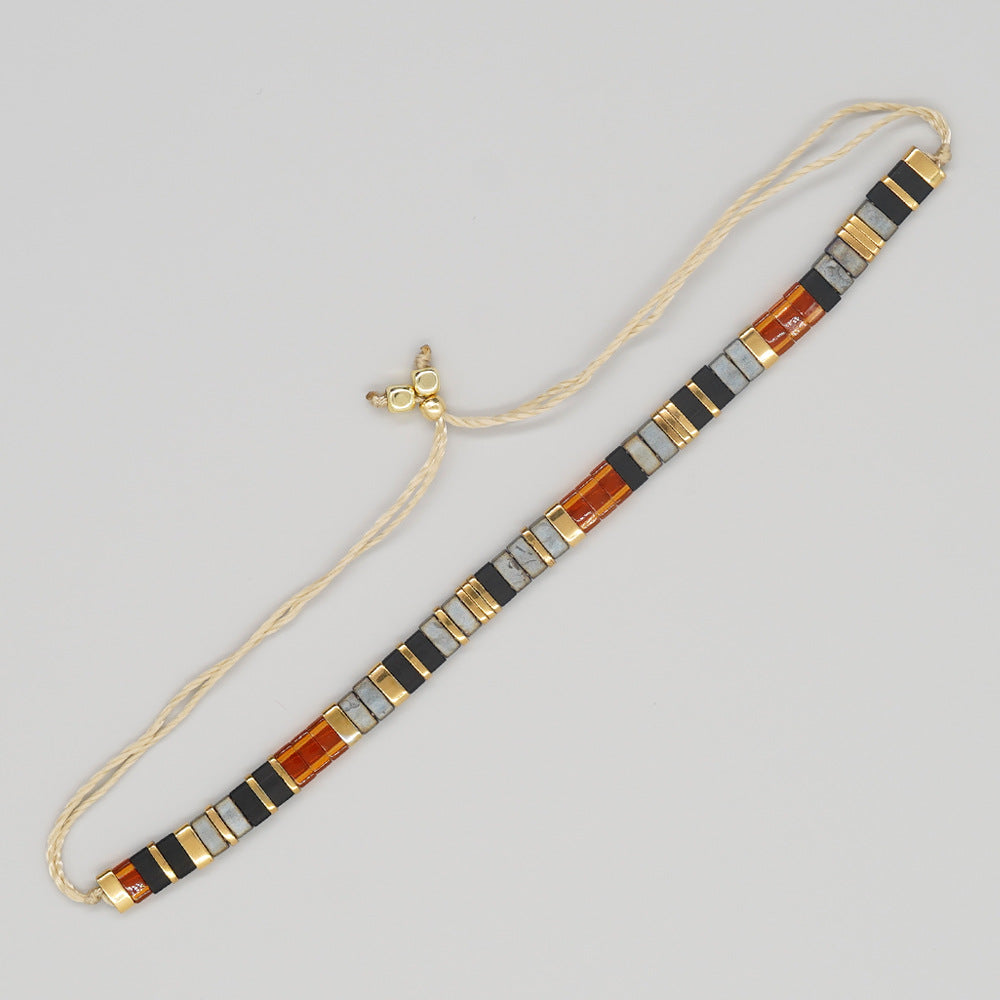 Handwoven Glass Bead Ethnic Bracelet