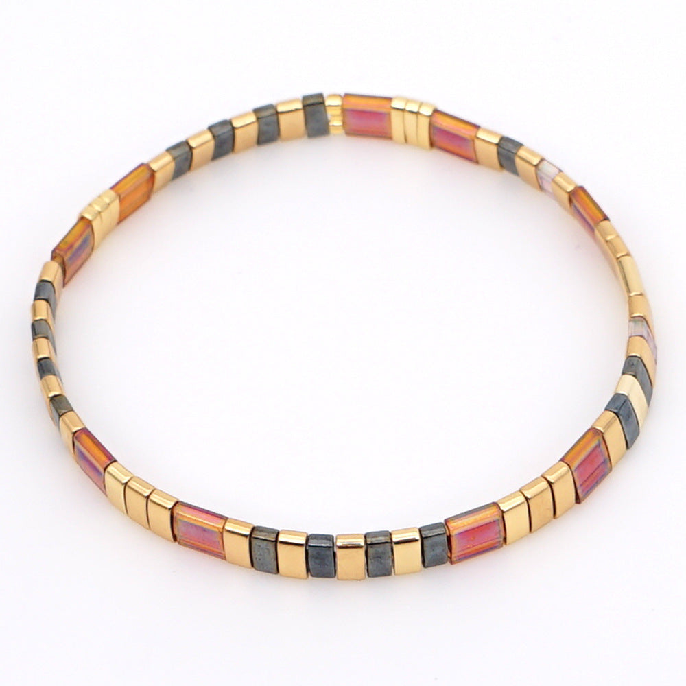 Handwoven Glass Bead Ethnic Bracelet