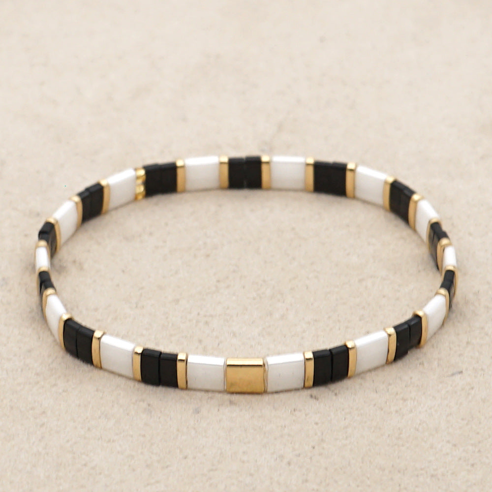Handwoven Glass Bead Ethnic Bracelet