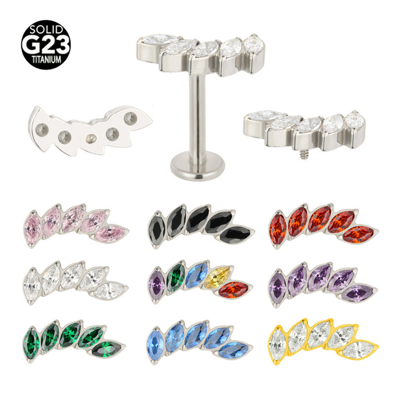 Five-Piece Stud Earrings