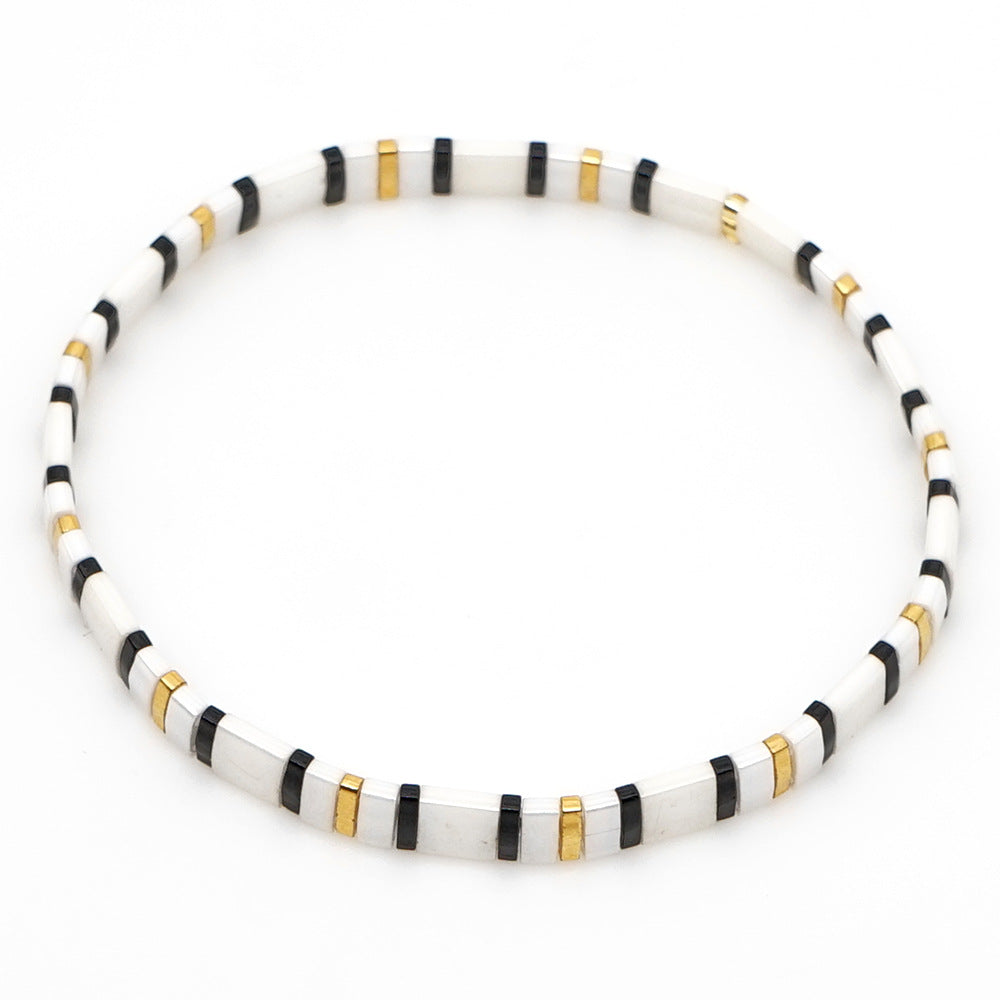 Handwoven Glass Bead Ethnic Bracelet