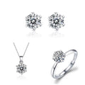 Imitation Moissanite Three-Piece Jewelry Set