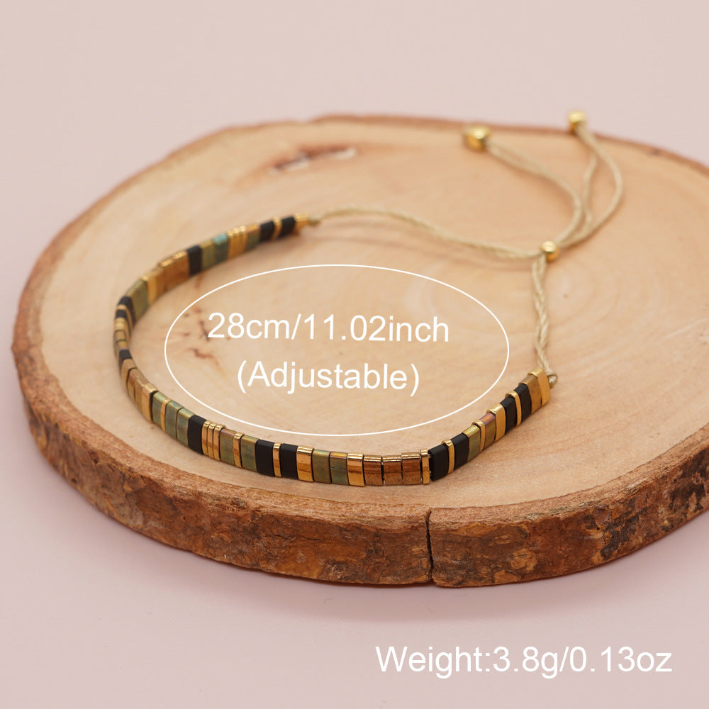 Handwoven Glass Bead Ethnic Bracelet