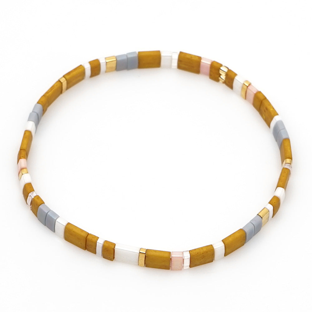 Handwoven Glass Bead Ethnic Bracelet