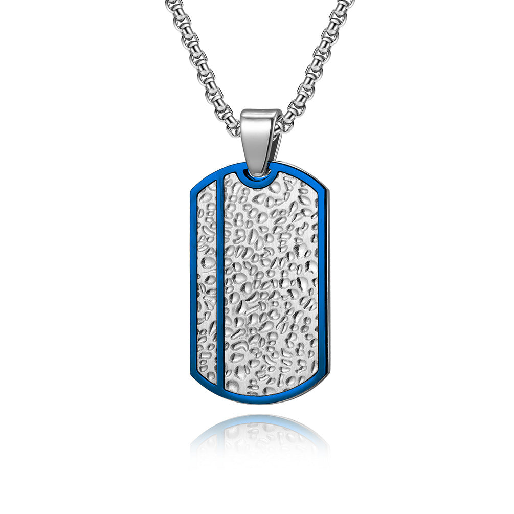 Men's Retro Moon Print Stainless Steel Necklace