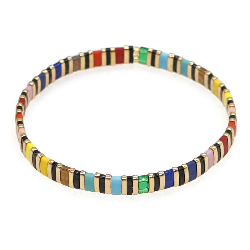 Handwoven Glass Bead Ethnic Bracelet