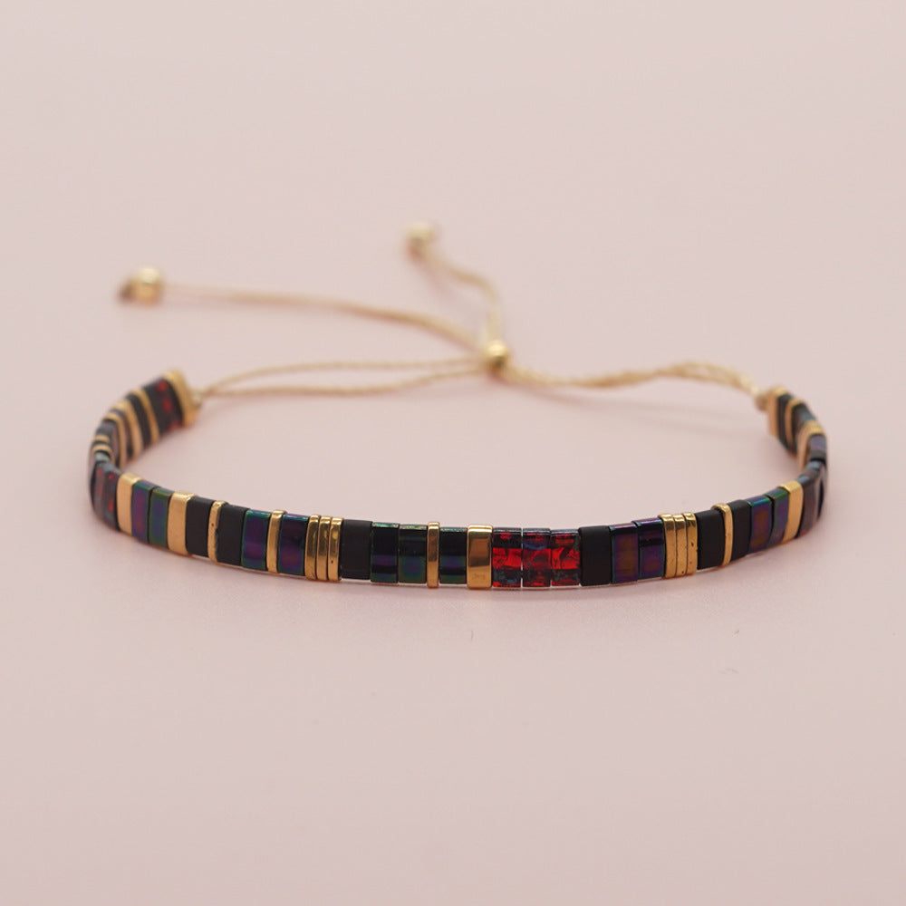 Handwoven Glass Bead Ethnic Bracelet