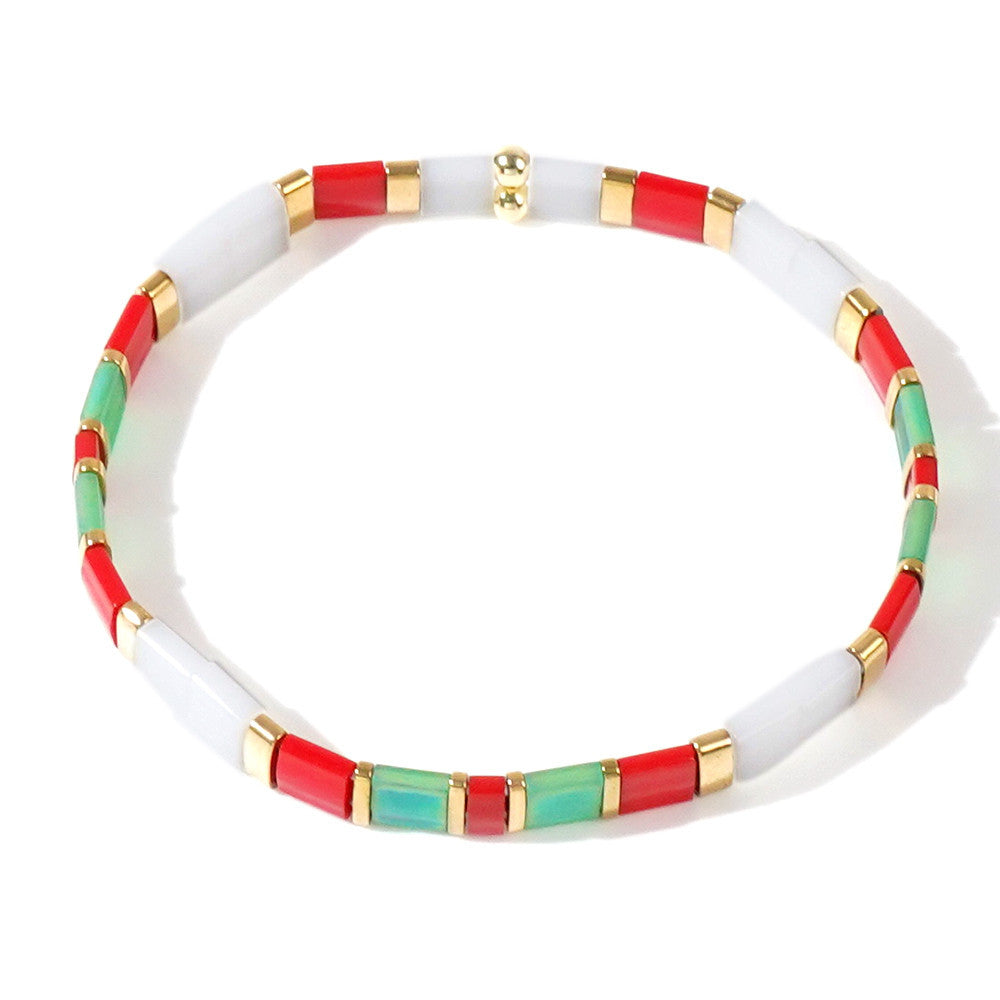 Handwoven Glass Bead Ethnic Bracelet
