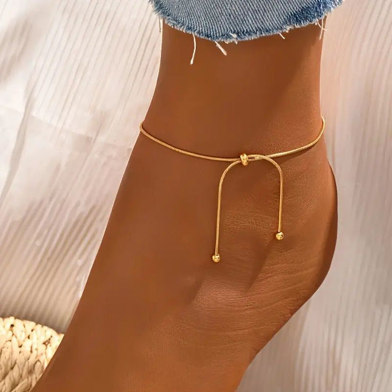 Adjustable Ball Bead Snake Chain Anklet