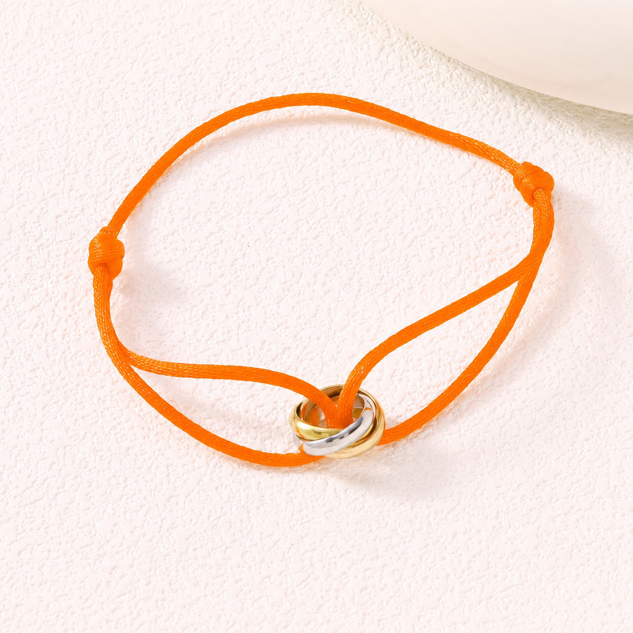 Adjustable Three Ring Woven Bracelet