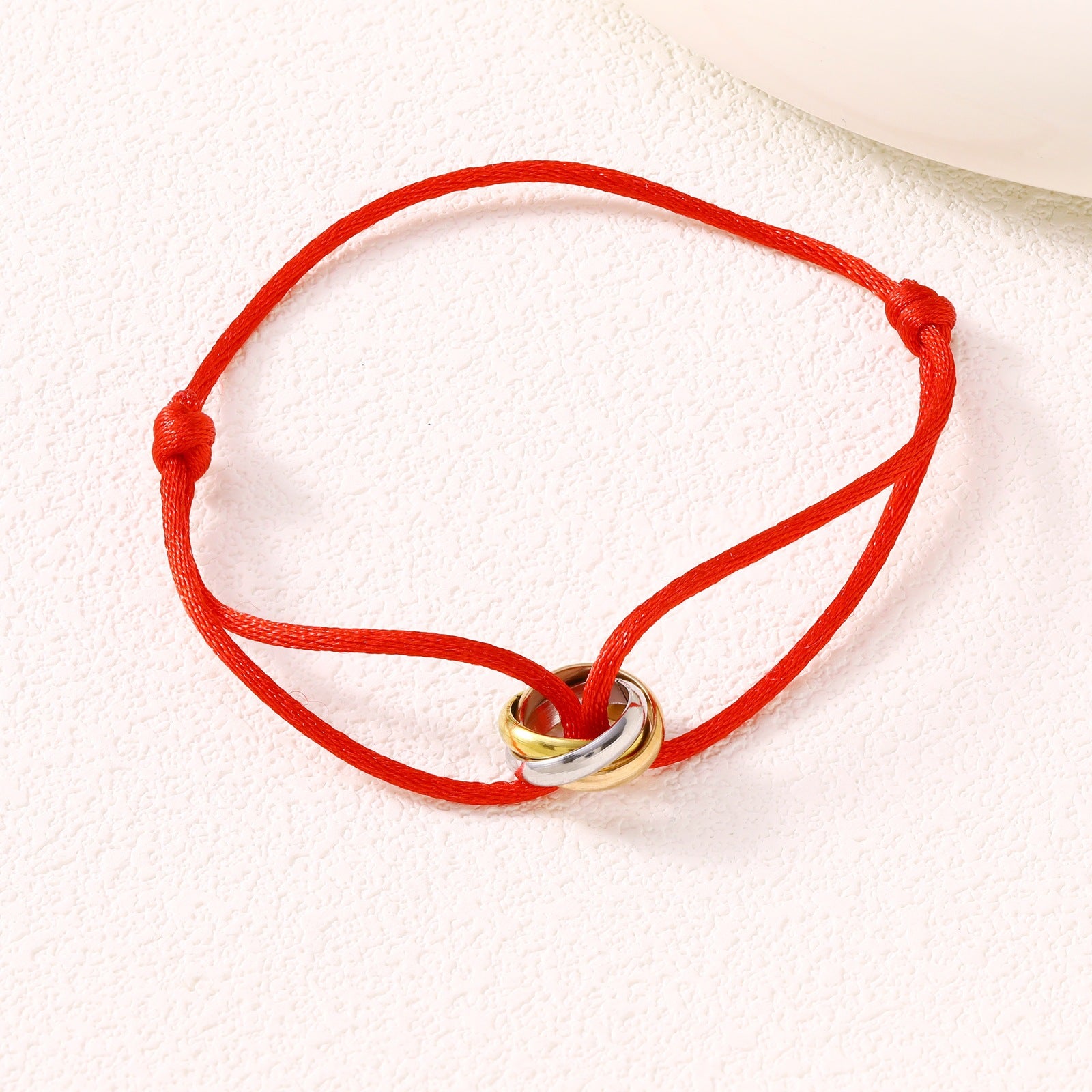 Adjustable Three Ring Woven Bracelet