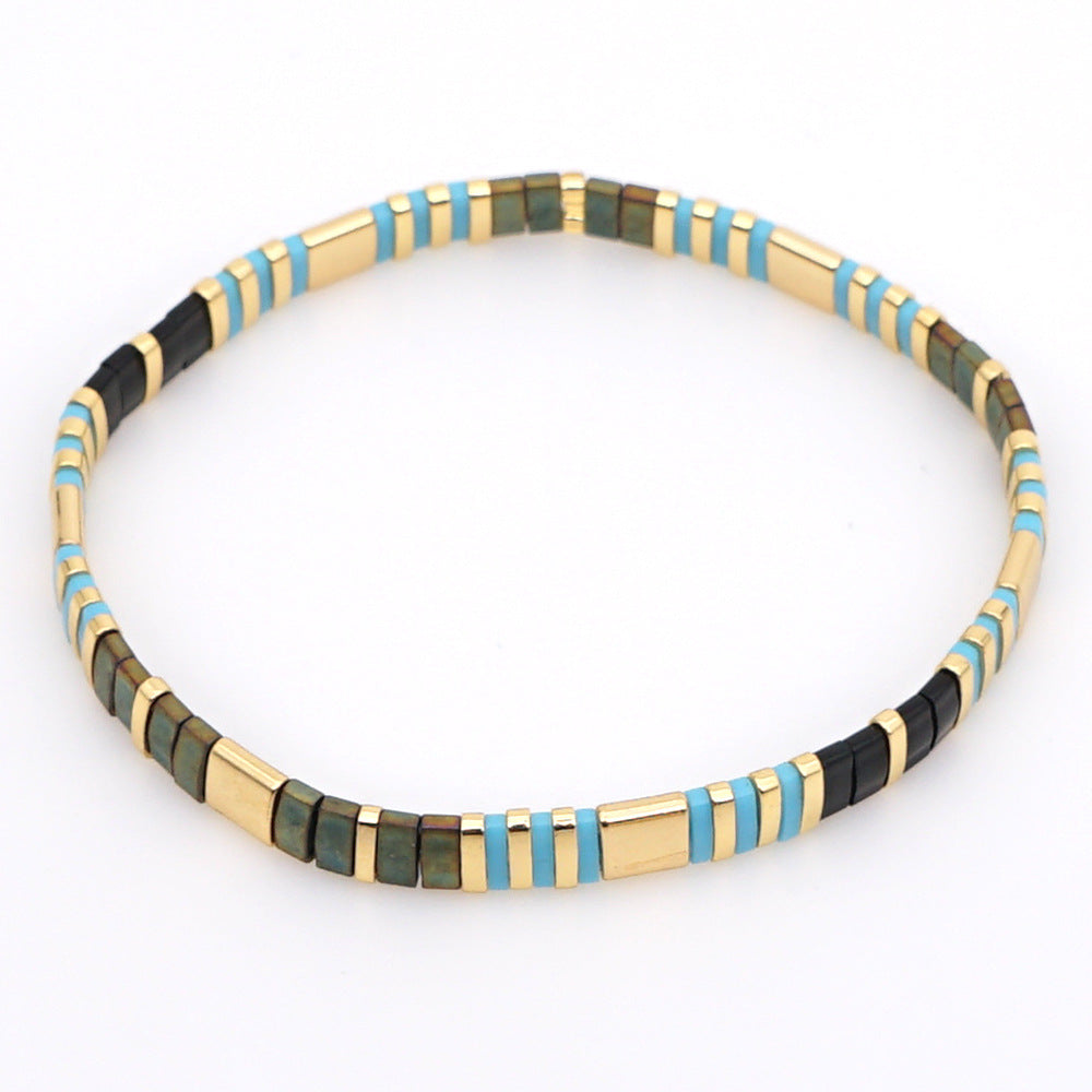 Handwoven Glass Bead Ethnic Bracelet