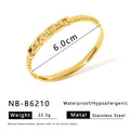 Stainless Steel Diamond-encrusted Simple Bracelet
