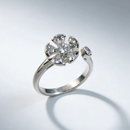 Floral Adjustable Spinning Ring