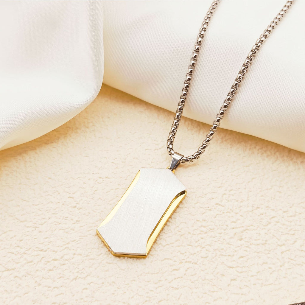Stainless Steel Geometric Pendant Necklace