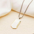 Stainless Steel Geometric Pendant Necklace