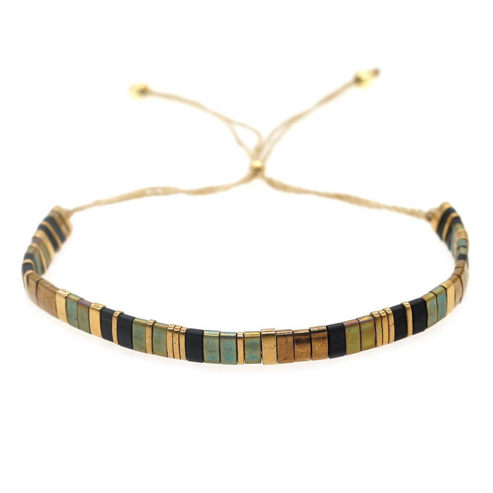 Handwoven Glass Bead Ethnic Bracelet