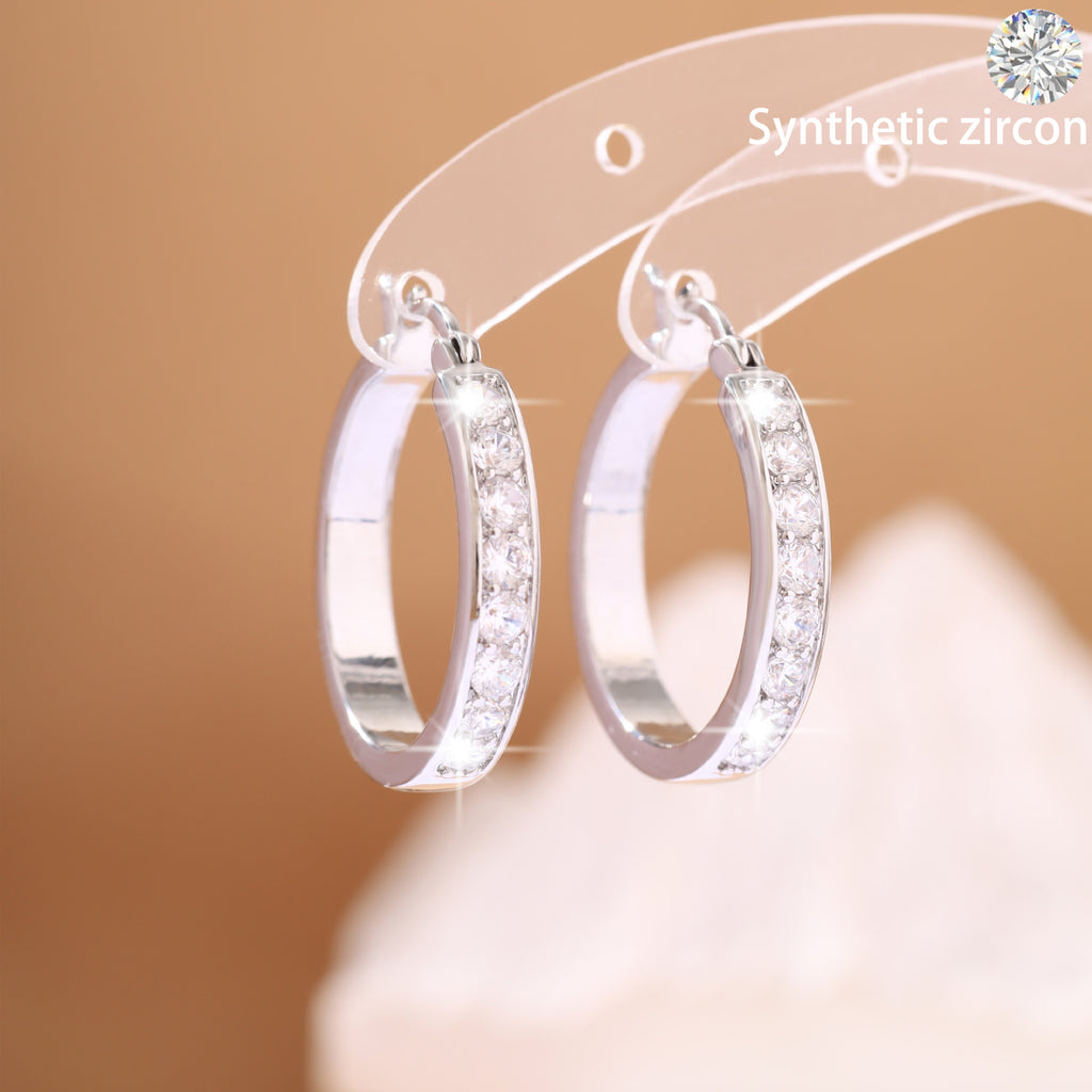 Zircon minimalist earrings
