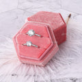 Hexagonal Velvet Ring Jewelry Box