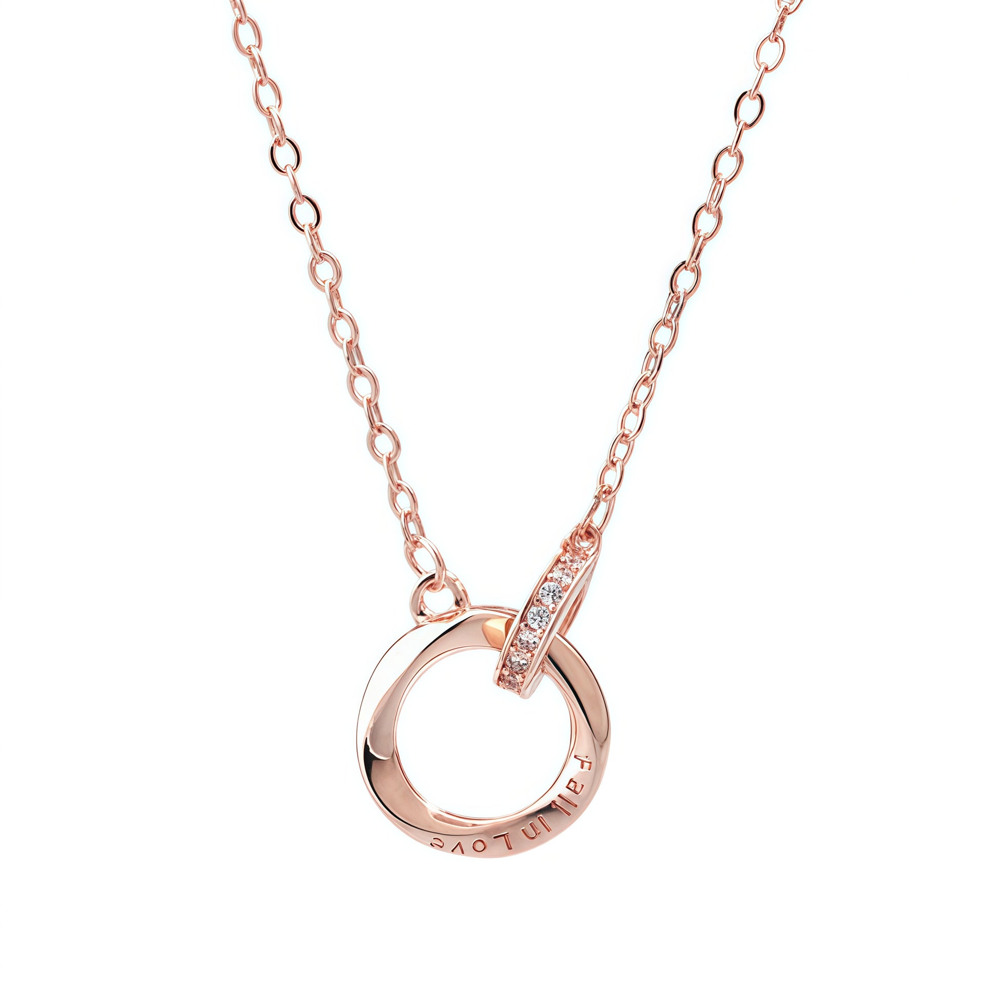 M�bius Ring Sterling Silver Couple Necklace