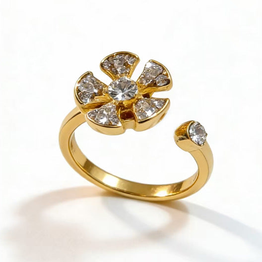 Floral Adjustable Spinning Ring