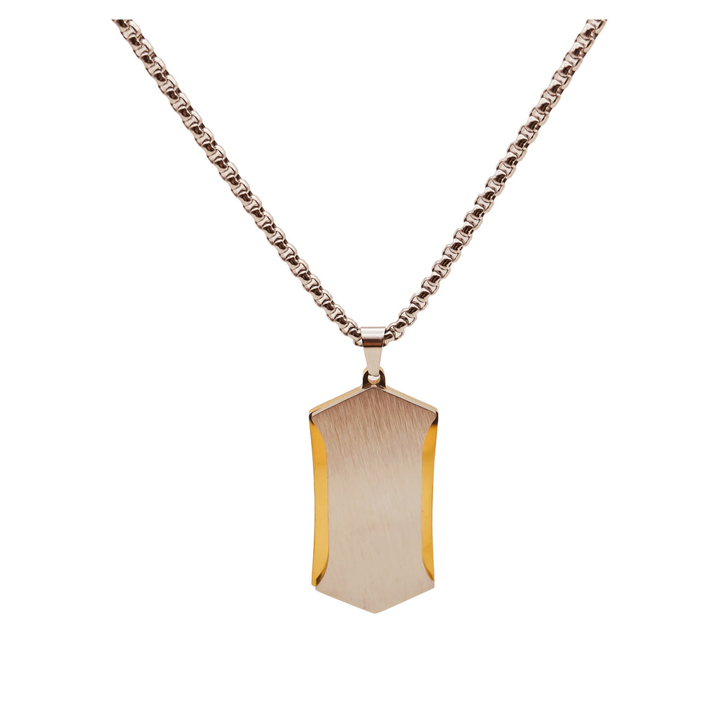 Stainless Steel Geometric Pendant Necklace