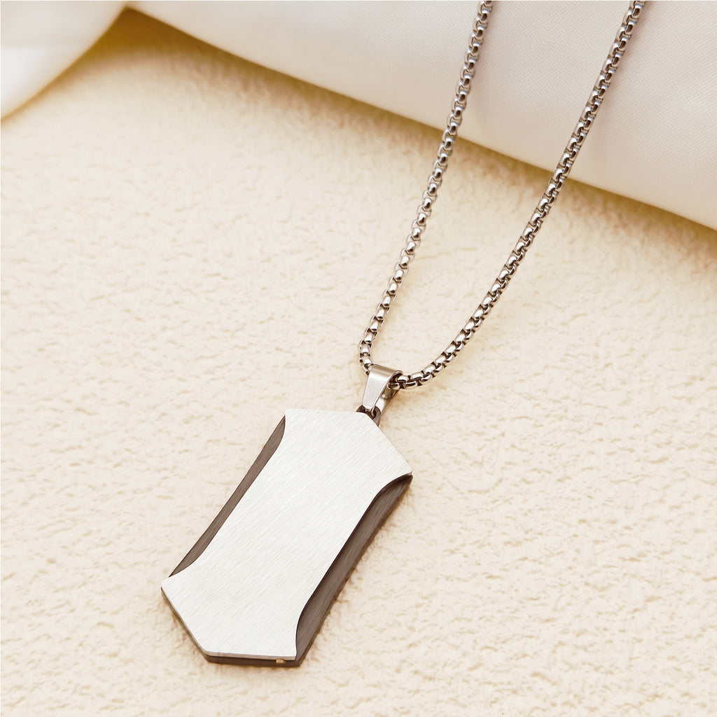 Stainless Steel Geometric Pendant Necklace