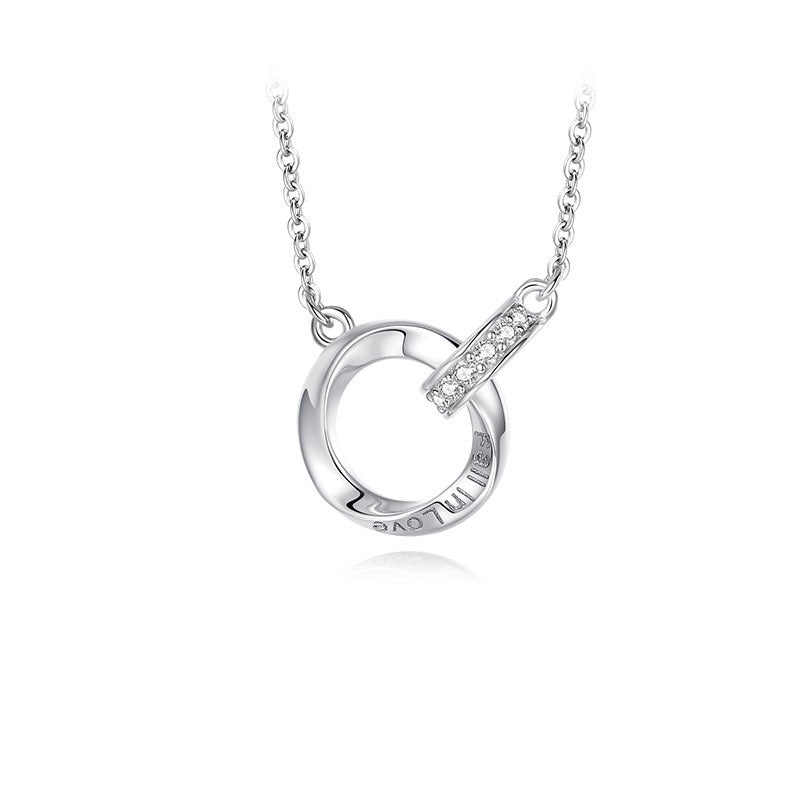 M�bius Ring Sterling Silver Couple Necklace