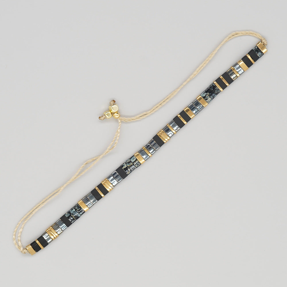Handwoven Glass Bead Ethnic Bracelet