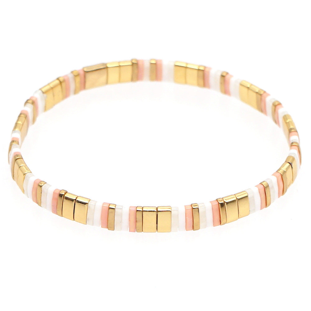 Handwoven Glass Bead Ethnic Bracelet
