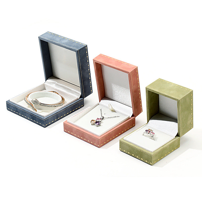 Velvet Jewelry Packaging Box with Lace Detailing