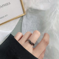 Devil Angel Couple Open Ring Set