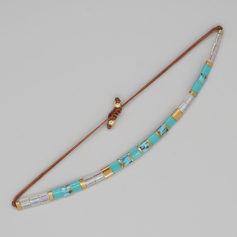 Handwoven Glass Bead Ethnic Bracelet