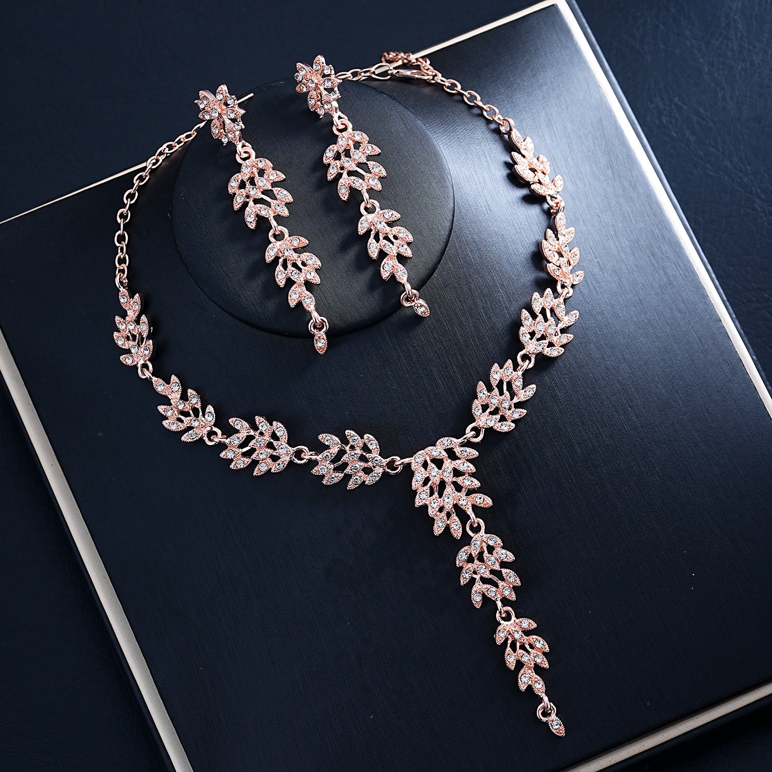 Wheat Ear Tassel Necklace and Earrings Set